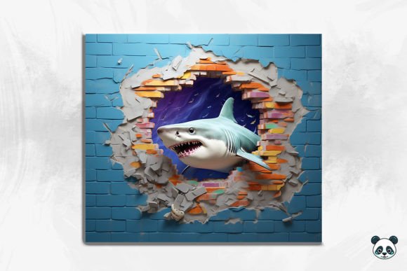 3D Shark Cracked Hole Wrap: Creative Sublimation Ideas