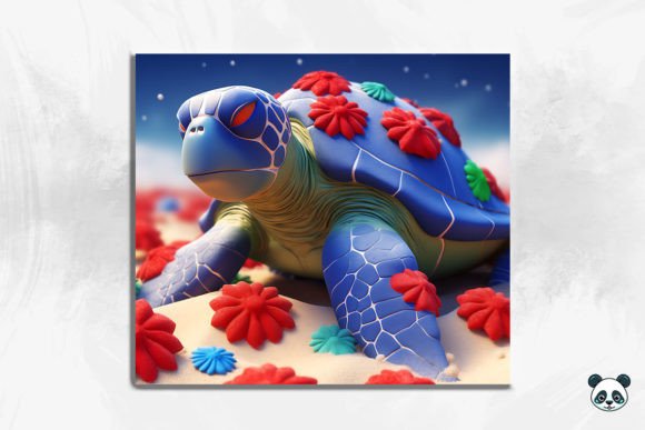 Elevate Designs with Patriotic Sea Turtle 3D Wrap