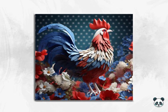 Elevate Your Sublimation Projects with the 3D Patriotic Rooster Tumbler Wrap 8