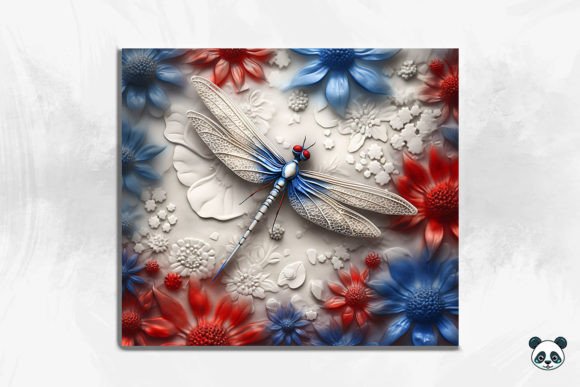 Elevate Your Sublimation Projects with the Patriotic Dragonfly 3D Tumbler Wrap 13
