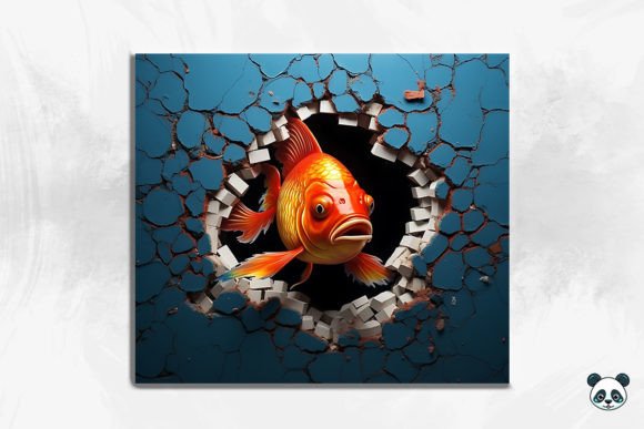 Exploring the 3D Fish Cracked Hole Tumbler Wrap 8 Design