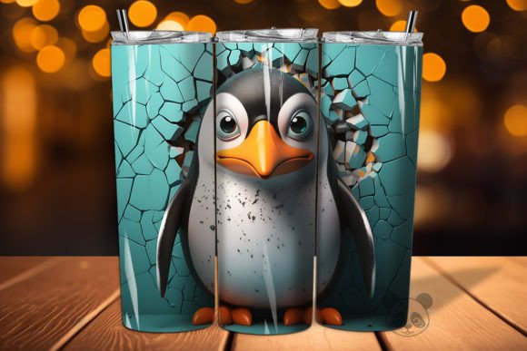 Mastering the Penguin 3D Cracked Hole Tumbler Wrap 3 for Flawless Sublimation