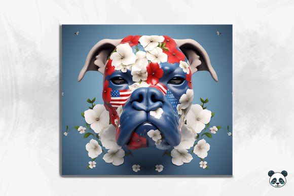 Patriotic Boxer 3D Tumbler Wrap Design