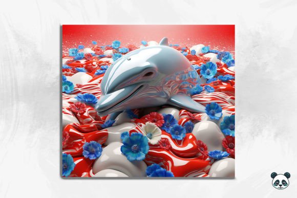 Patriotic Dolphin 3D Tumbler Wrap 14 Guide
