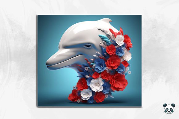 Patriotic Dolphin 3D Tumbler Wrap 4 Design Guide